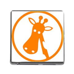 Giraffe Animals Face Orange Memory Card Reader (square)