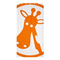 Giraffe Animals Face Orange Shower Curtain 36  X 72  (stall)  by Mariart