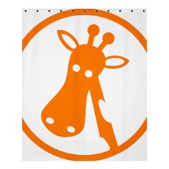 Giraffe Animals Face Orange Shower Curtain 60  X 72  (medium) 