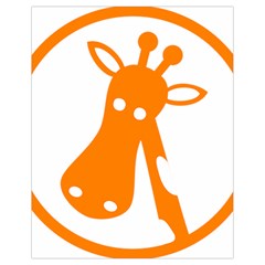 Giraffe Animals Face Orange Drawstring Bag (small) by Mariart