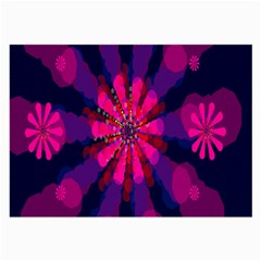 Flower Red Pink Purple Star Sunflower Large Glasses Cloth by Mariart