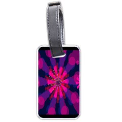 Flower Red Pink Purple Star Sunflower Luggage Tags (one Side)  by Mariart