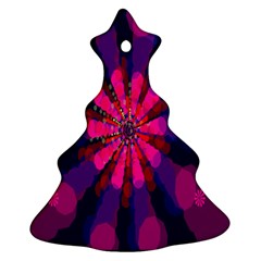 Flower Red Pink Purple Star Sunflower Christmas Tree Ornament (two Sides)