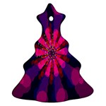 Flower Red Pink Purple Star Sunflower Christmas Tree Ornament (Two Sides) Front