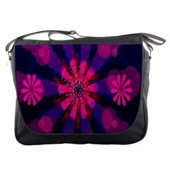 Flower Red Pink Purple Star Sunflower Messenger Bags by Mariart