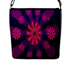 Flower Red Pink Purple Star Sunflower Flap Messenger Bag (l)  by Mariart