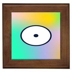 Illustrated Circle Round Polka Rainbow Framed Tiles