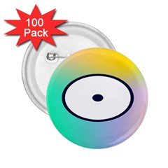Illustrated Circle Round Polka Rainbow 2.25  Buttons (100 pack) 