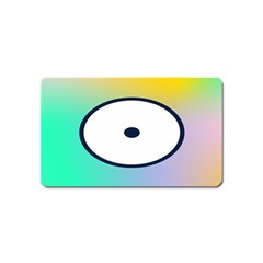 Illustrated Circle Round Polka Rainbow Magnet (Name Card)