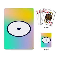 Illustrated Circle Round Polka Rainbow Playing Card