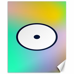 Illustrated Circle Round Polka Rainbow Canvas 16  x 20  