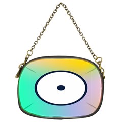Illustrated Circle Round Polka Rainbow Chain Purses (One Side) 