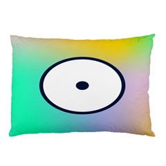 Illustrated Circle Round Polka Rainbow Pillow Case