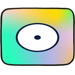 Illustrated Circle Round Polka Rainbow Fleece Blanket (Mini)