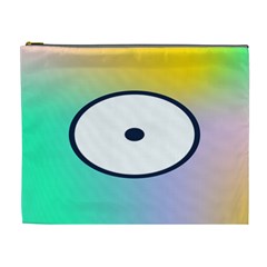 Illustrated Circle Round Polka Rainbow Cosmetic Bag (XL)