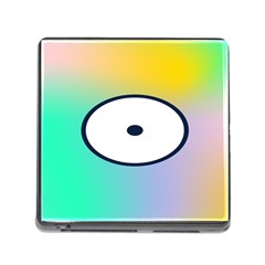 Illustrated Circle Round Polka Rainbow Memory Card Reader (Square)