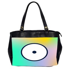 Illustrated Circle Round Polka Rainbow Office Handbags (2 Sides)  by Mariart