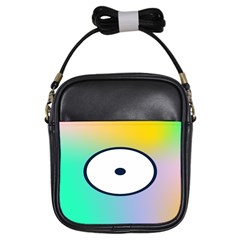 Illustrated Circle Round Polka Rainbow Girls Sling Bags