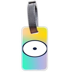 Illustrated Circle Round Polka Rainbow Luggage Tags (Two Sides)