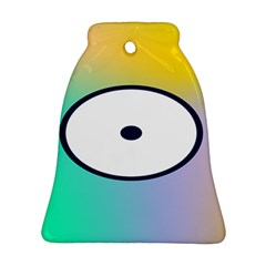 Illustrated Circle Round Polka Rainbow Ornament (Bell)