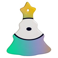Illustrated Circle Round Polka Rainbow Christmas Tree Ornament (two Sides)