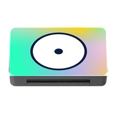Illustrated Circle Round Polka Rainbow Memory Card Reader with CF