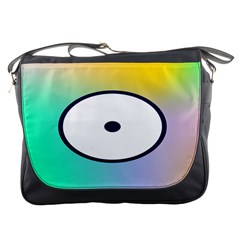 Illustrated Circle Round Polka Rainbow Messenger Bags by Mariart