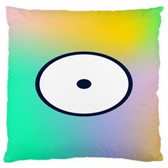 Illustrated Circle Round Polka Rainbow Large Cushion Case (two Sides)