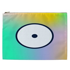 Illustrated Circle Round Polka Rainbow Cosmetic Bag (XXL) 