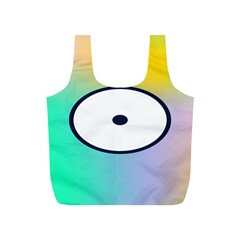 Illustrated Circle Round Polka Rainbow Full Print Recycle Bags (S) 