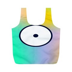 Illustrated Circle Round Polka Rainbow Full Print Recycle Bags (m)  by Mariart
