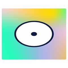 Illustrated Circle Round Polka Rainbow Double Sided Flano Blanket (Medium) 