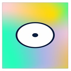 Illustrated Circle Round Polka Rainbow Large Satin Scarf (Square)