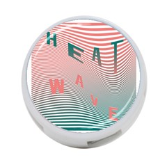 Heat Wave Chevron Waves Red Green 4-port Usb Hub (two Sides)  by Mariart