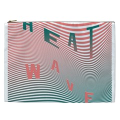 Heat Wave Chevron Waves Red Green Cosmetic Bag (xxl)  by Mariart