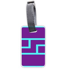 Illustrated Position Purple Blue Star Zodiac Luggage Tags (one Side)  by Mariart