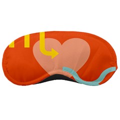 Illustrated Zodiac Love Heart Orange Yellow Blue Sleeping Masks