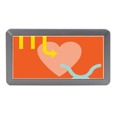 Illustrated Zodiac Love Heart Orange Yellow Blue Memory Card Reader (mini)