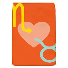 Illustrated Zodiac Love Heart Orange Yellow Blue Flap Covers (s)  by Mariart