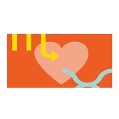 Illustrated Zodiac Love Heart Orange Yellow Blue Satin Wrap by Mariart
