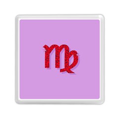 Illustrated Zodiac Purple Red Star Polka Memory Card Reader (square) 