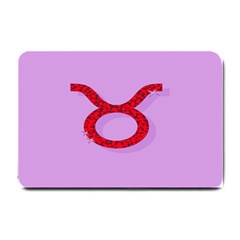 Illustrated Zodiac Purple Red Star Polka Circle Small Doormat 