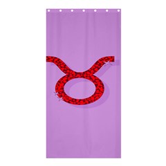 Illustrated Zodiac Purple Red Star Polka Circle Shower Curtain 36  X 72  (stall) 