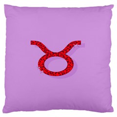 Illustrated Zodiac Purple Red Star Polka Circle Standard Flano Cushion Case (two Sides)