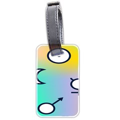 Illustrated Moon Circle Polka Dot Rainbow Luggage Tags (two Sides)