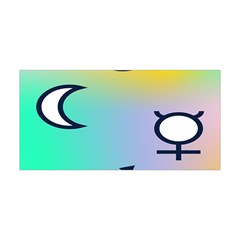 Illustrated Moon Circle Polka Dot Rainbow Yoga Headband