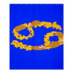 Illustrated 69 Blue Yellow Star Zodiac Shower Curtain 60  X 72  (medium) 