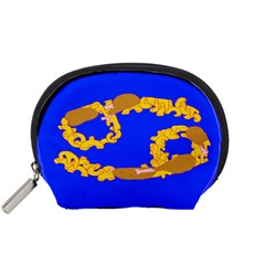 Illustrated 69 Blue Yellow Star Zodiac Accessory Pouches (small)  by Mariart
