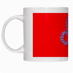 Illustrated Zodiac Red Purple Star Polka Dot White Mugs