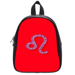 Illustrated Zodiac Red Purple Star Polka Dot School Bags (small)  by Mariart